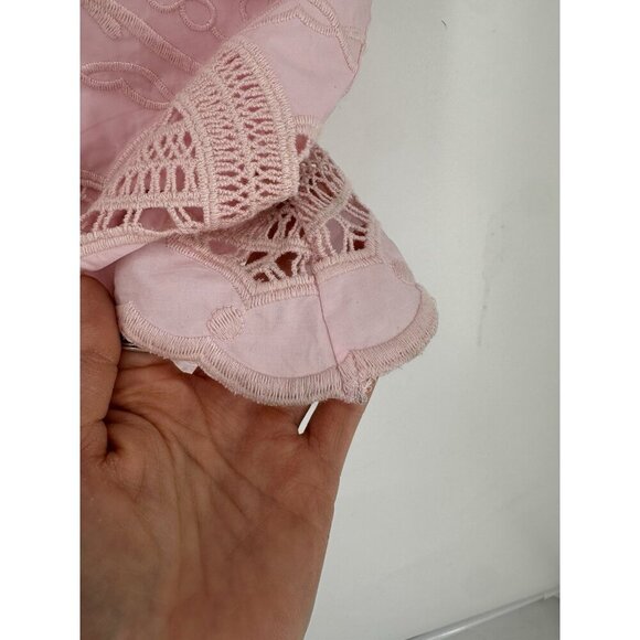 Bardot Embroidered Doily Dress In Blush Women’s 4 Read $208 - Picture 6 of 14
